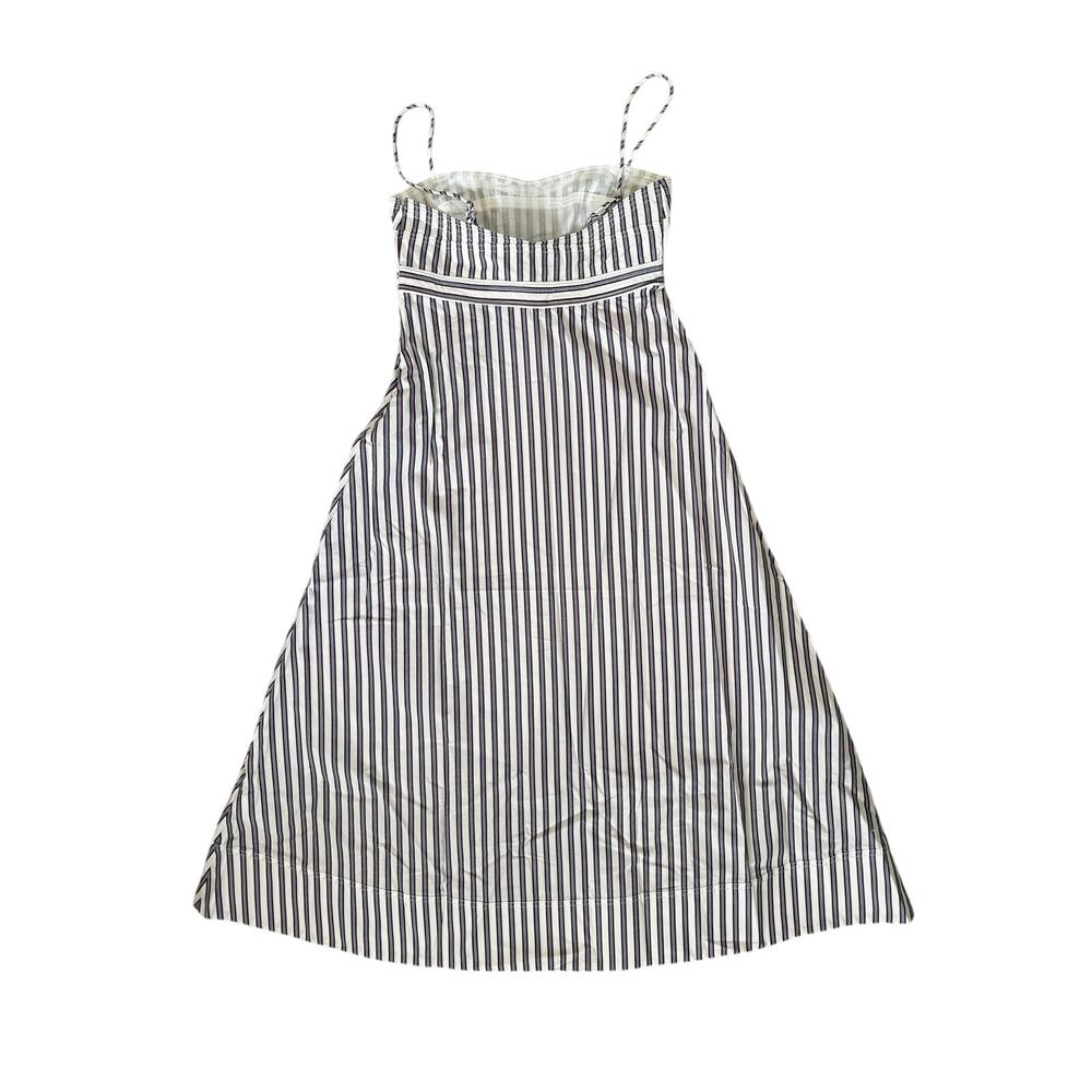 J.Crew Minimalist Empire Waist Dress Striped Cotton Poplin Crushed Crimson 2 - Picture 6 of 11